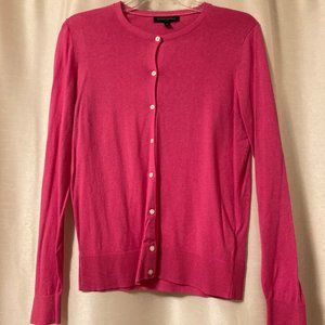 Banana Republic magenta button crew neck cardigan
